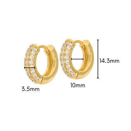 Golden Glow Hoops