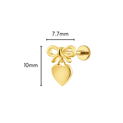 Heartstrings Flat Back Stud