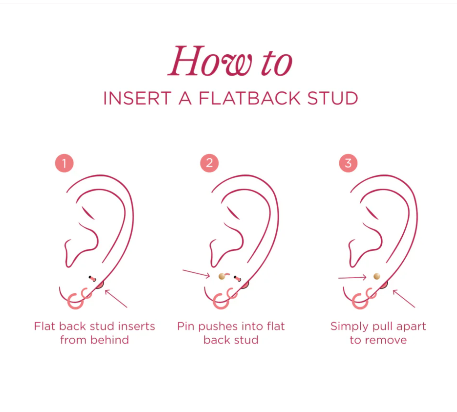 Bow Flat Back Stud