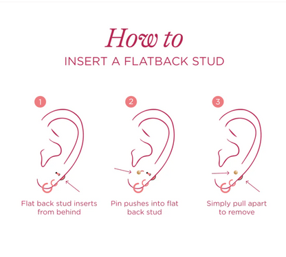 Bow Flat Back Stud