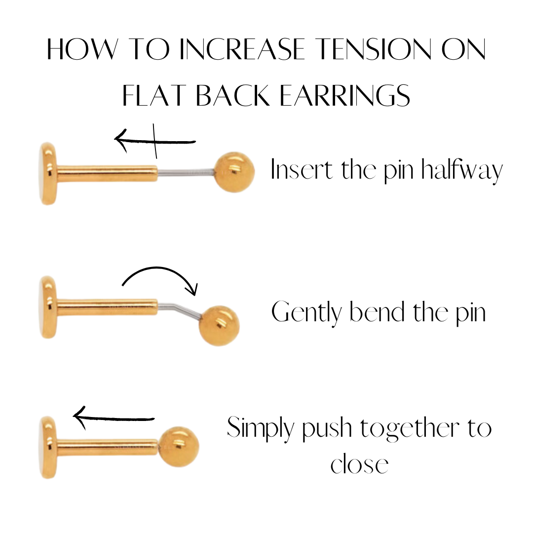 Push in flat back 2025 earring