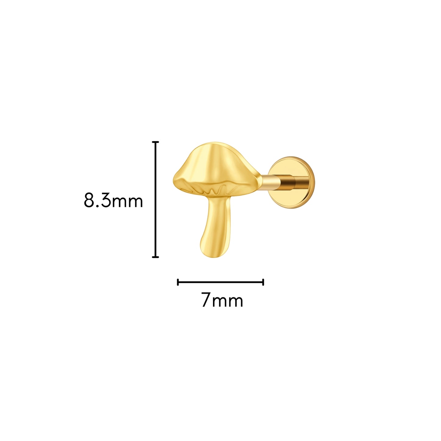 Mushroom Flat Back Stud