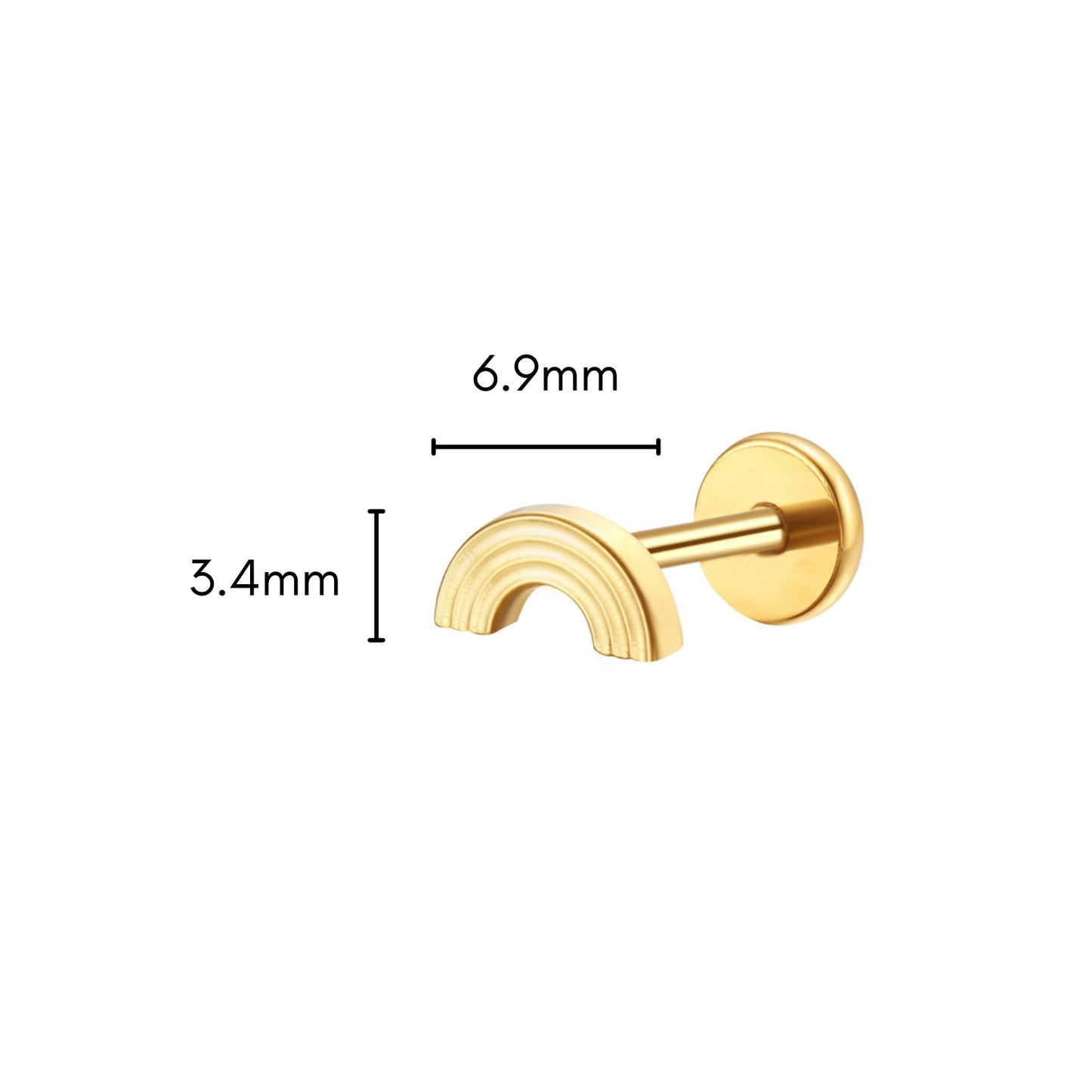 Over the Rainbow Flat Back Stud