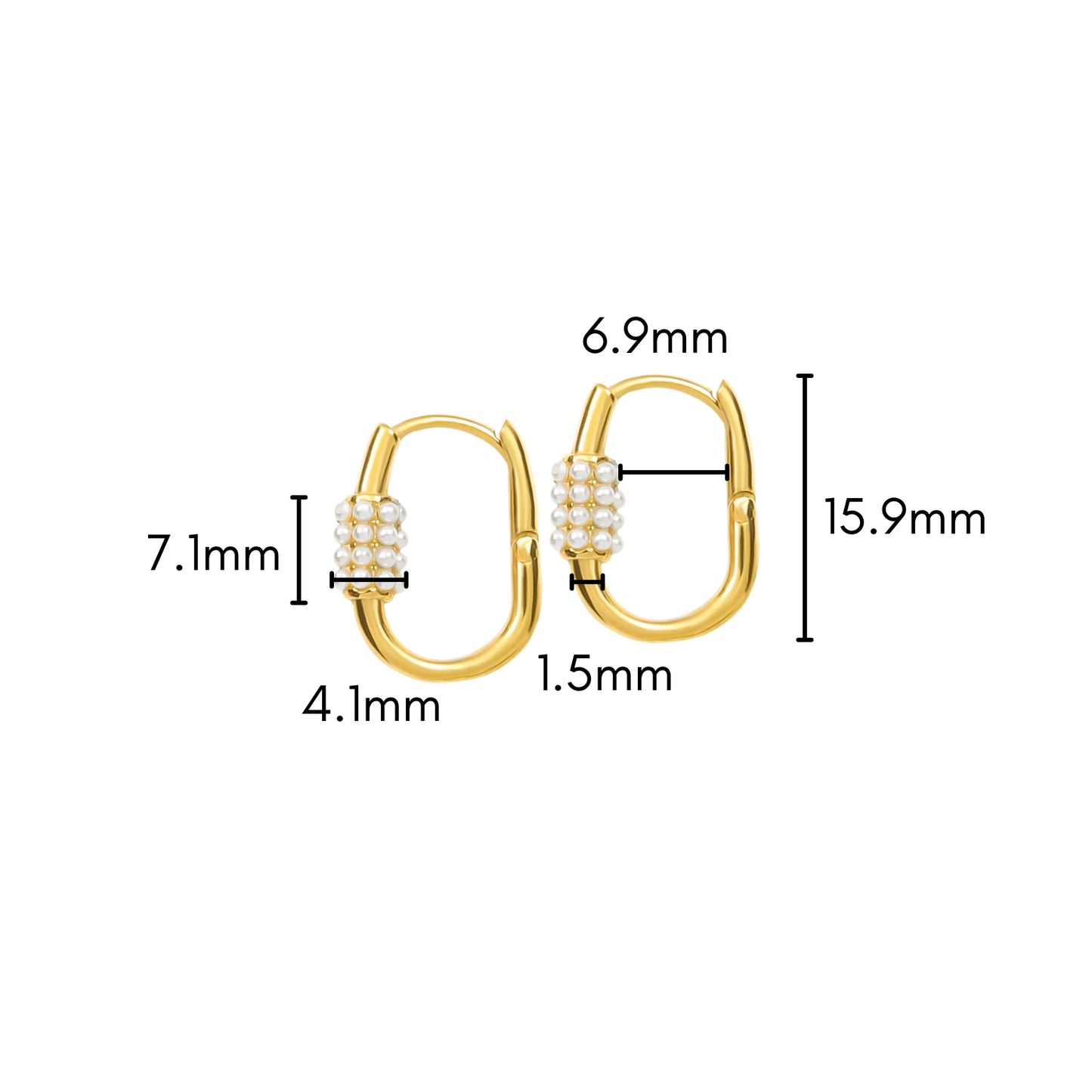 Petite Pearl Hoops