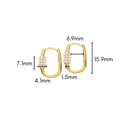 Petite Pearl Hoops