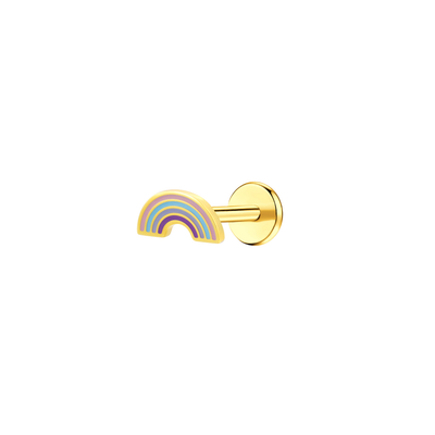 Rainbow Enamel Flat Back Stud