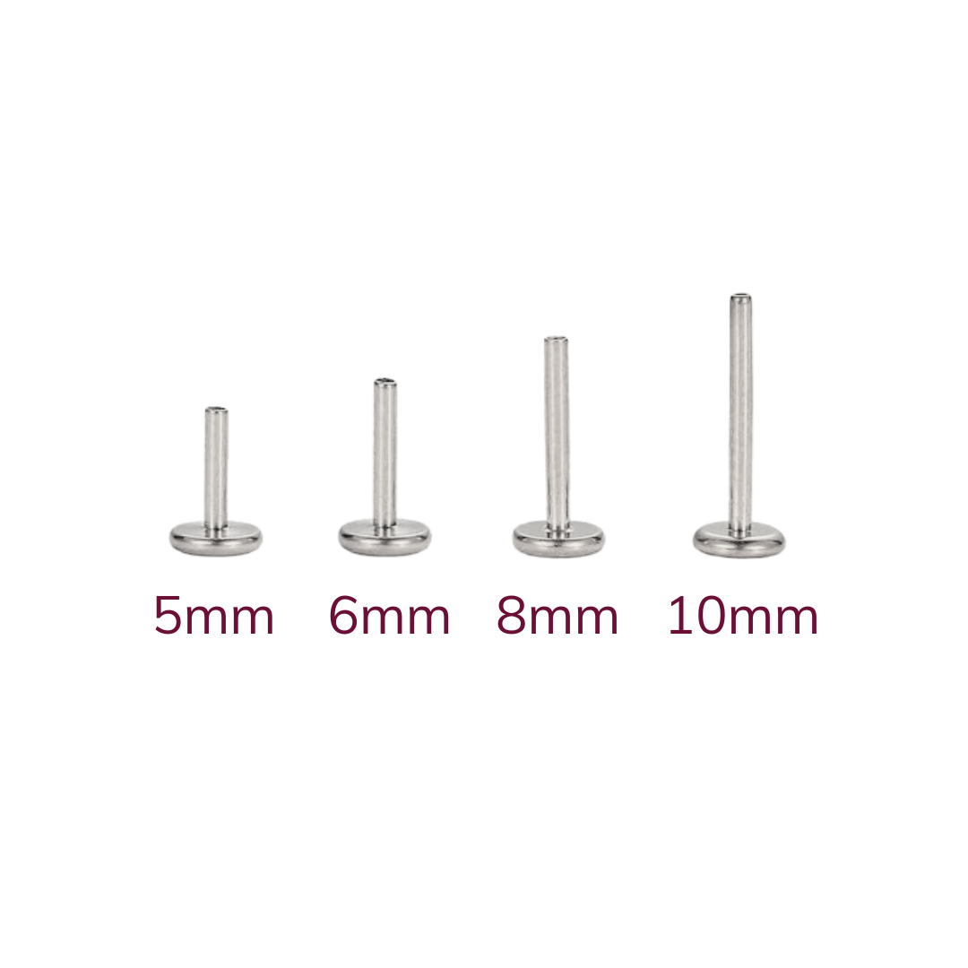 Replacement Flat Back Post (multiple lengths) – Get Pierced Co.