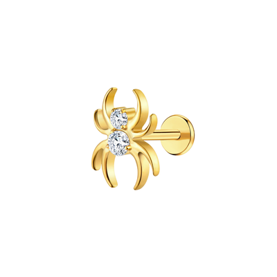 Sparkly Spider Flat Back Stud