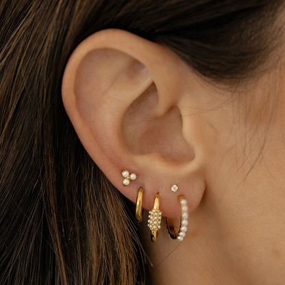 Petite Pearl Hoops
