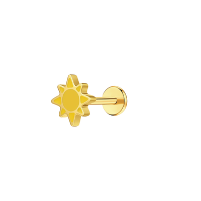 Sunshine Enamel Flat Back Stud