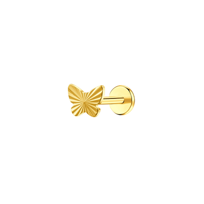 Textured Butterfly Flat Back Stud