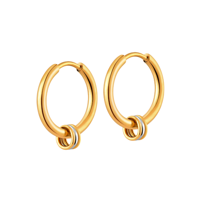 Triple Charm Hoops